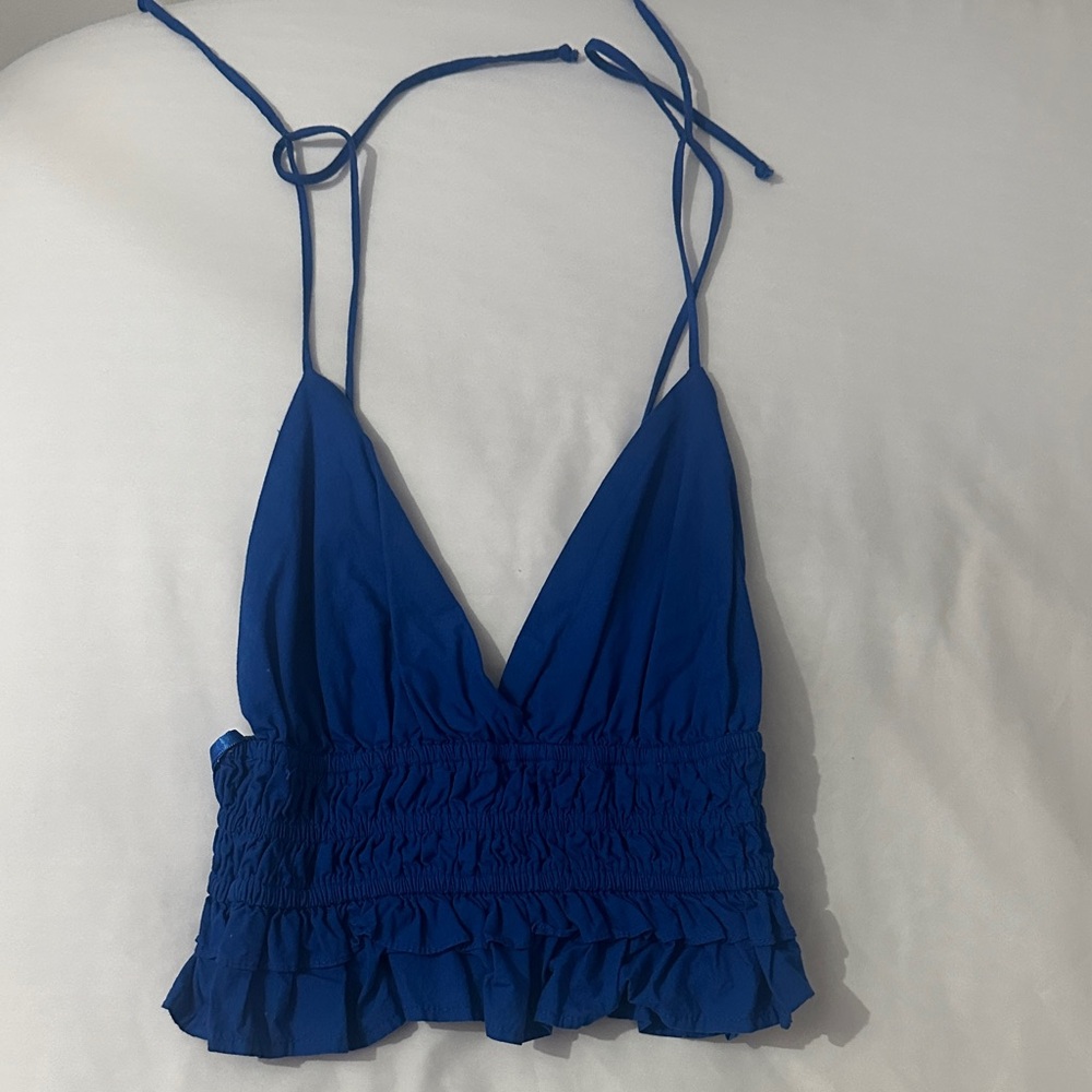 Elegant Blue Women's Tank Top